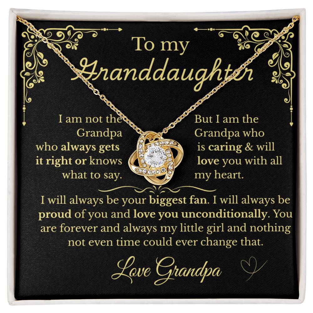 To My Granddaughter - Love Your Biggest Fan- Grandpa (BlkGld)