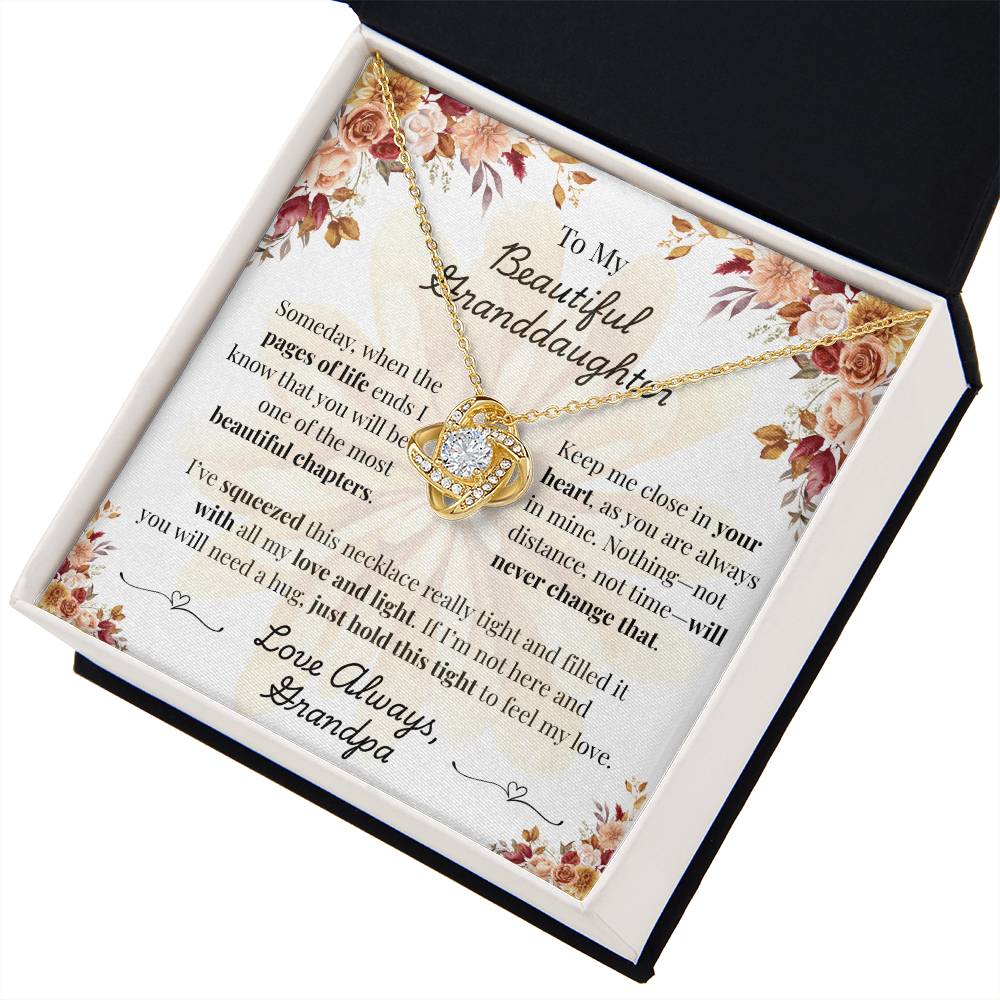 To My Beautiful Granddaughter - Squeezed with Love - GRANDPA (Fall Flowers)