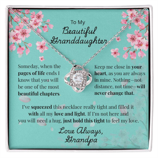 To My Beautiful Granddaughter - Squeezed with Love - GRANDPA (Cherry Blossom)