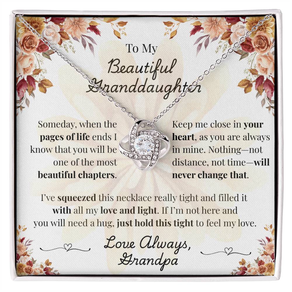 To My Beautiful Granddaughter - Squeezed with Love - GRANDPA (Fall Flowers)