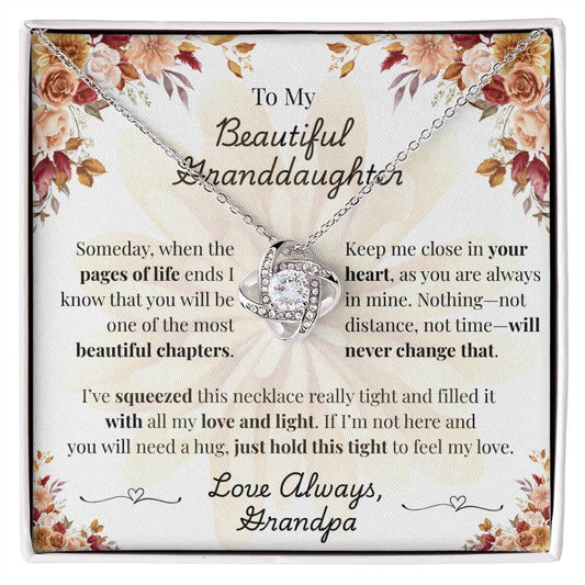 To My Beautiful Granddaughter - Squeezed with Love - GRANDPA (Fall Flowers)