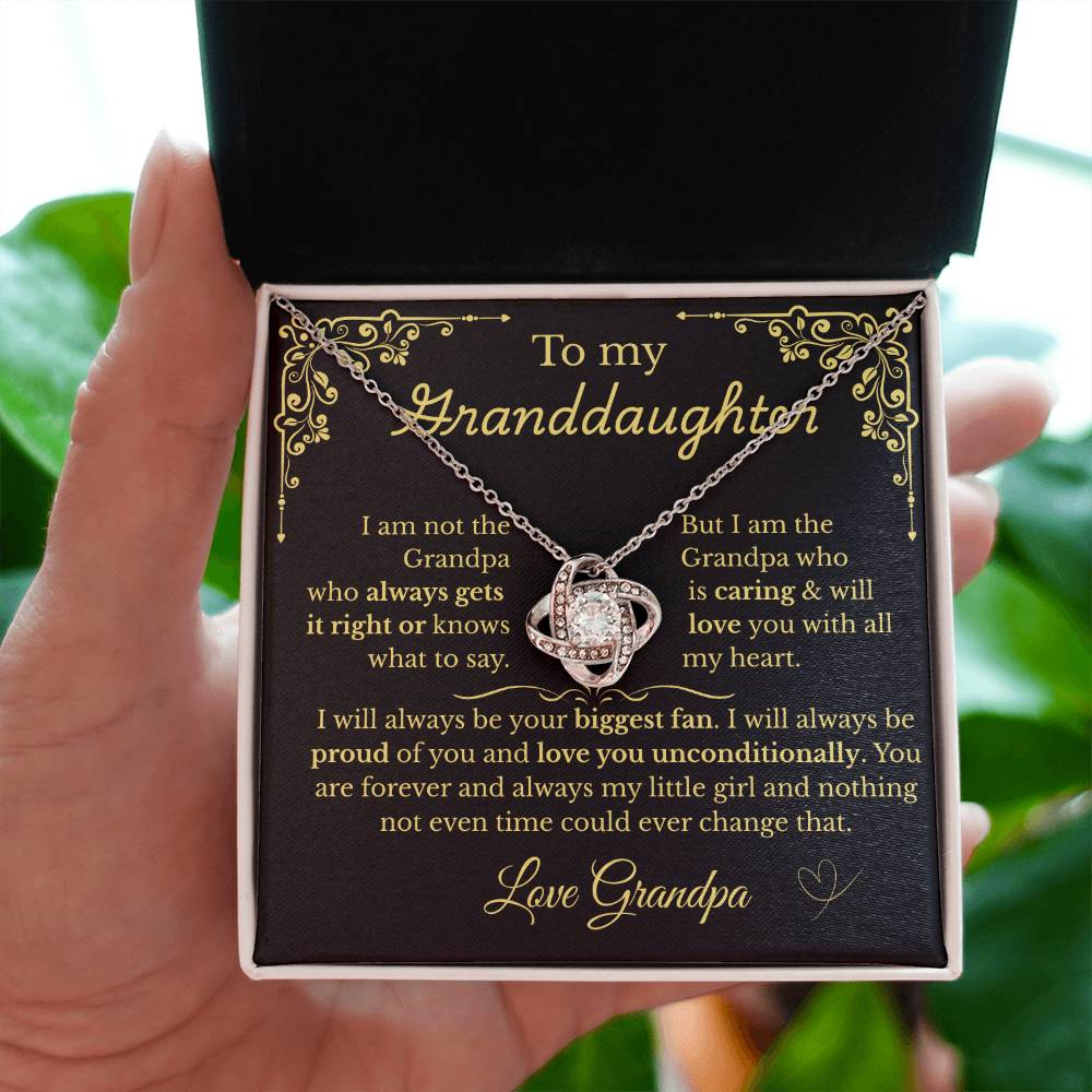To My Granddaughter - Love Your Biggest Fan- Grandpa (BlkGld)