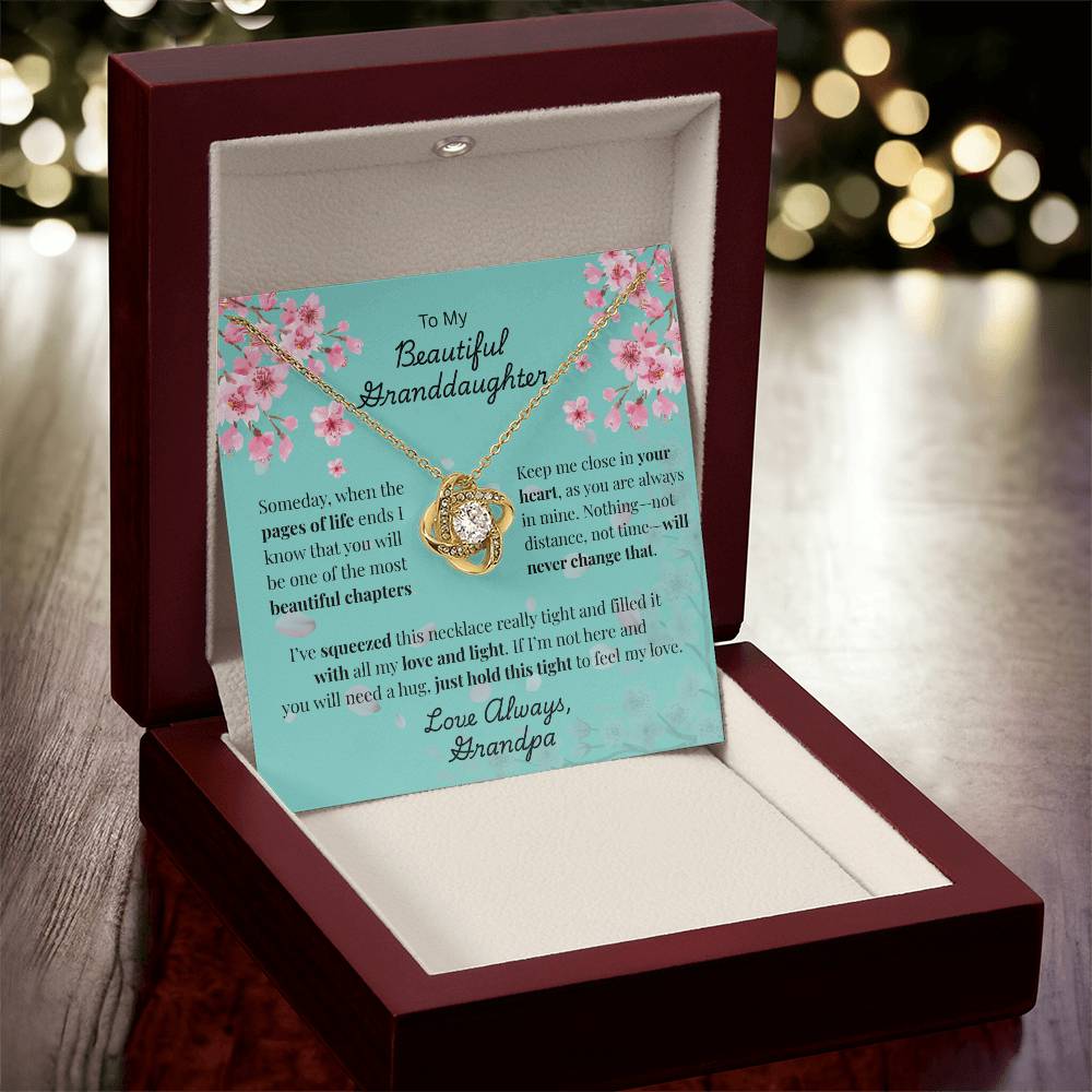 To My Beautiful Granddaughter - Squeezed with Love - GRANDPA (Cherry Blossom)
