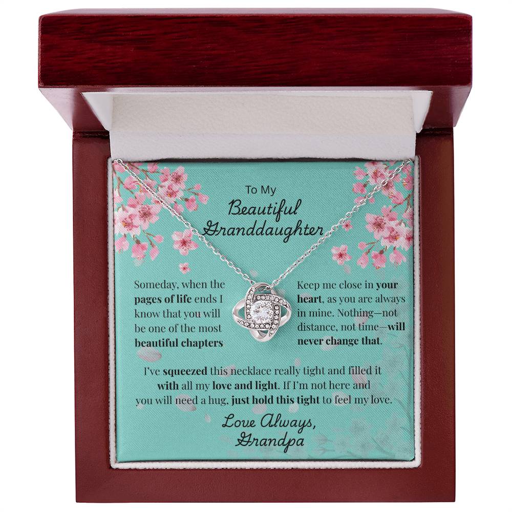 To My Beautiful Granddaughter - Squeezed with Love - GRANDPA (Cherry Blossom)