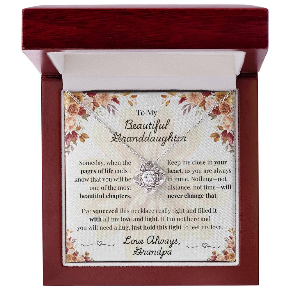 To My Beautiful Granddaughter - Squeezed with Love - GRANDPA (Fall Flowers)