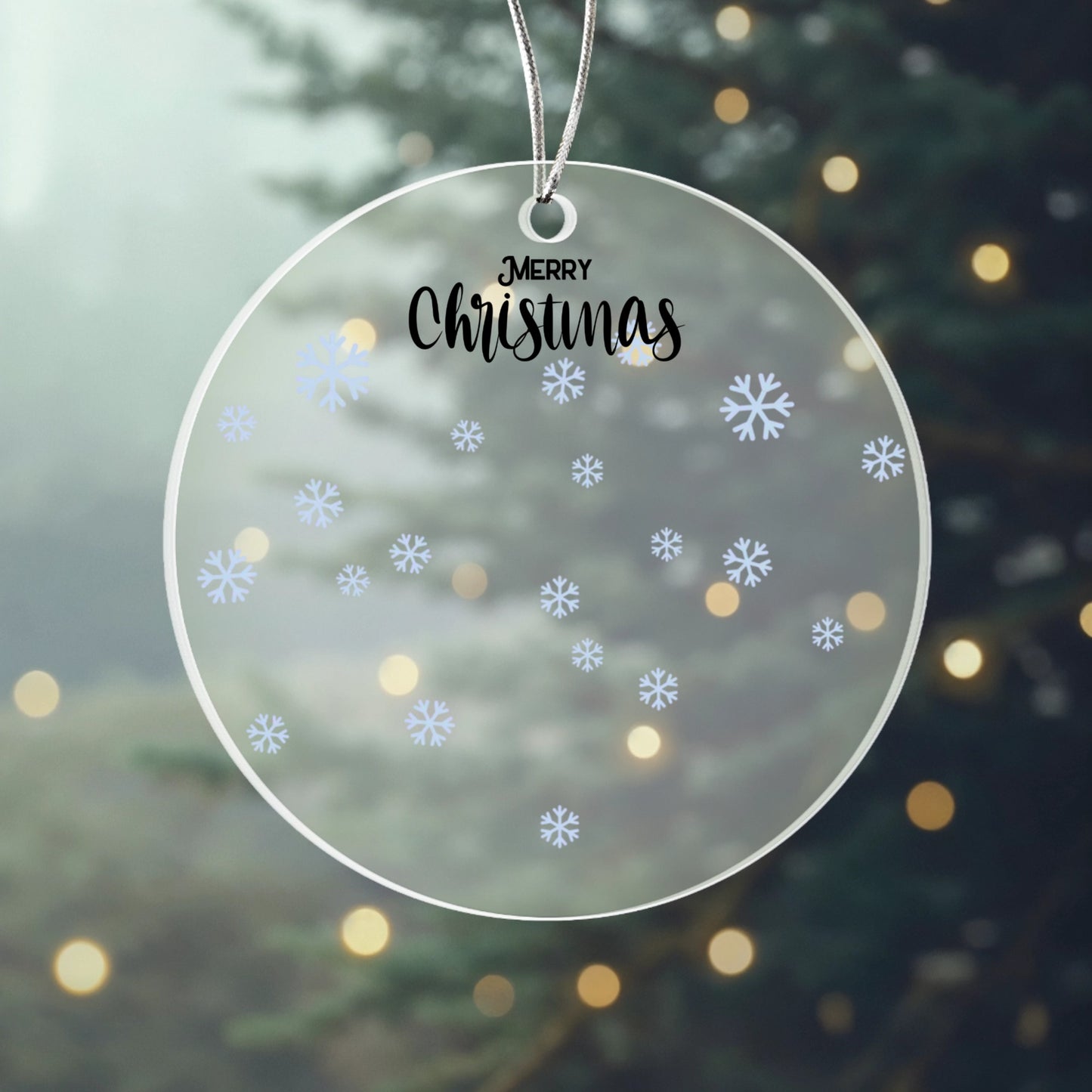 🎄 Personalized Acrylic Crossword Christmas Ornament – Up to 5 Names