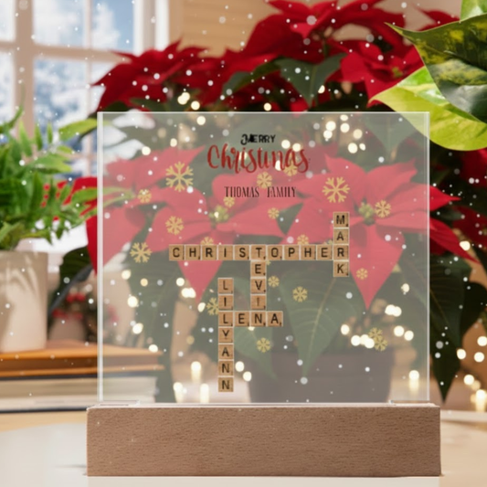 🖊️ Personalized Crossword XMAS Acrylic