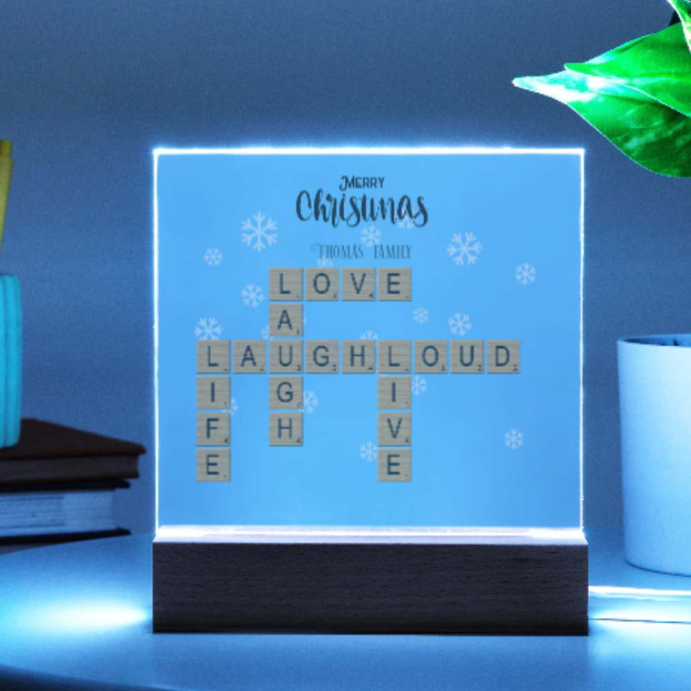 🖊️ Personalized Crossword XMAS Acrylic