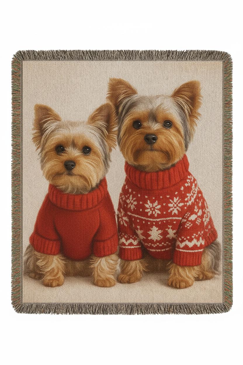 ✨ Heirloom Photo Woven Blanket (Portrait; 50x60)