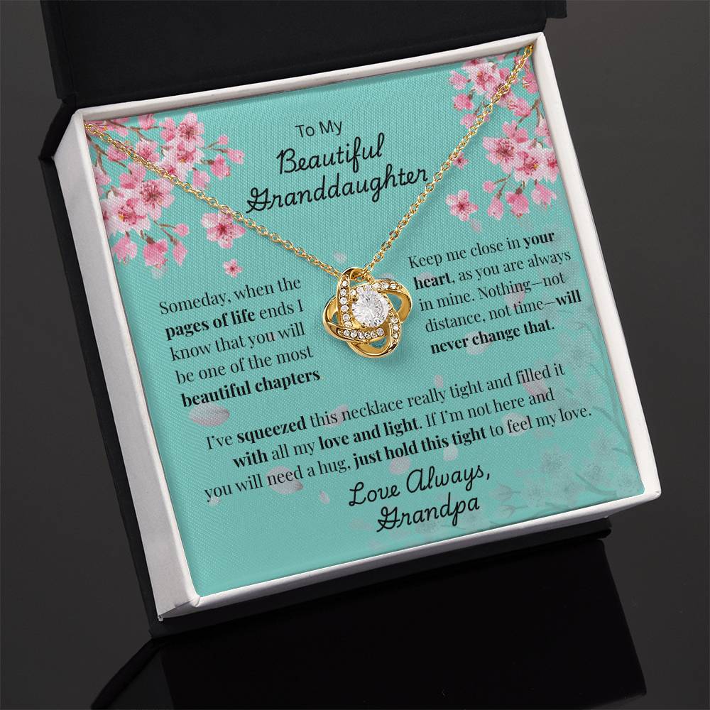 To My Beautiful Granddaughter - Squeezed with Love - GRANDPA (Cherry Blossom)