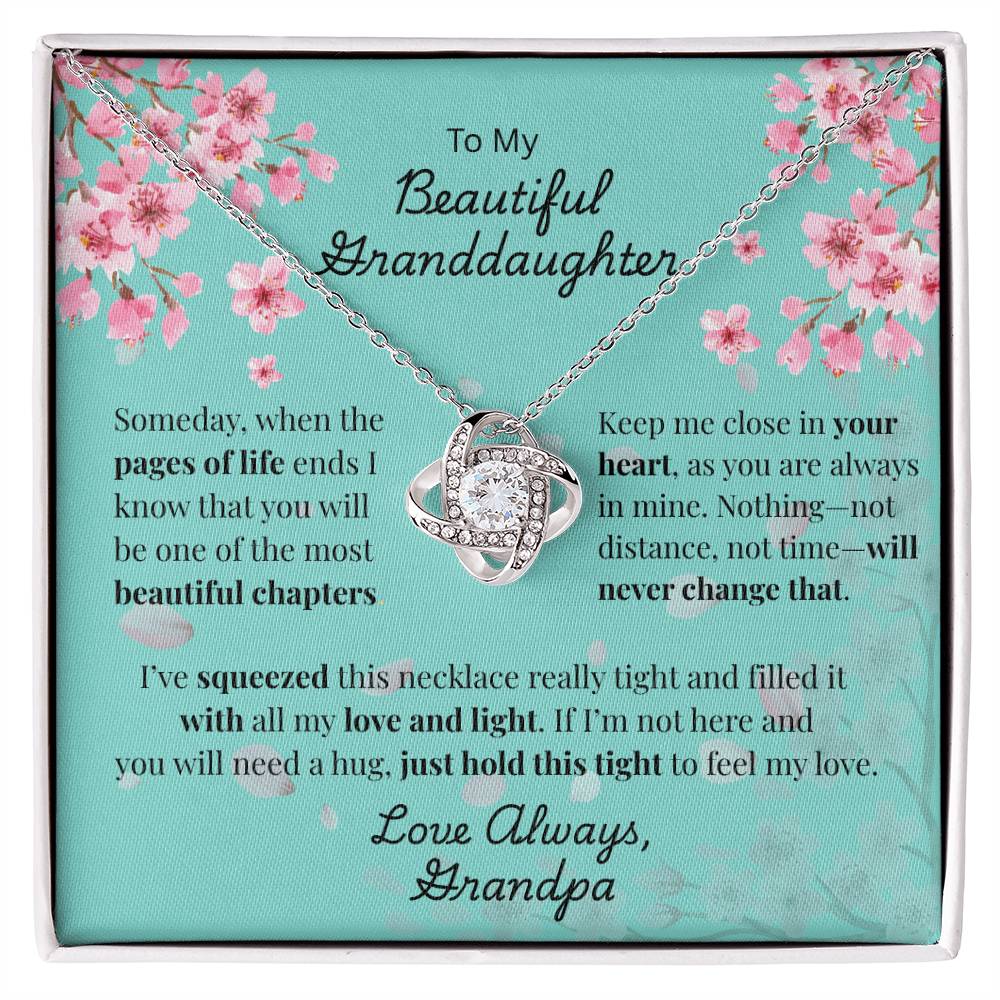 To My Beautiful Granddaughter - Squeezed with Love - GRANDPA (Cherry Blossom)