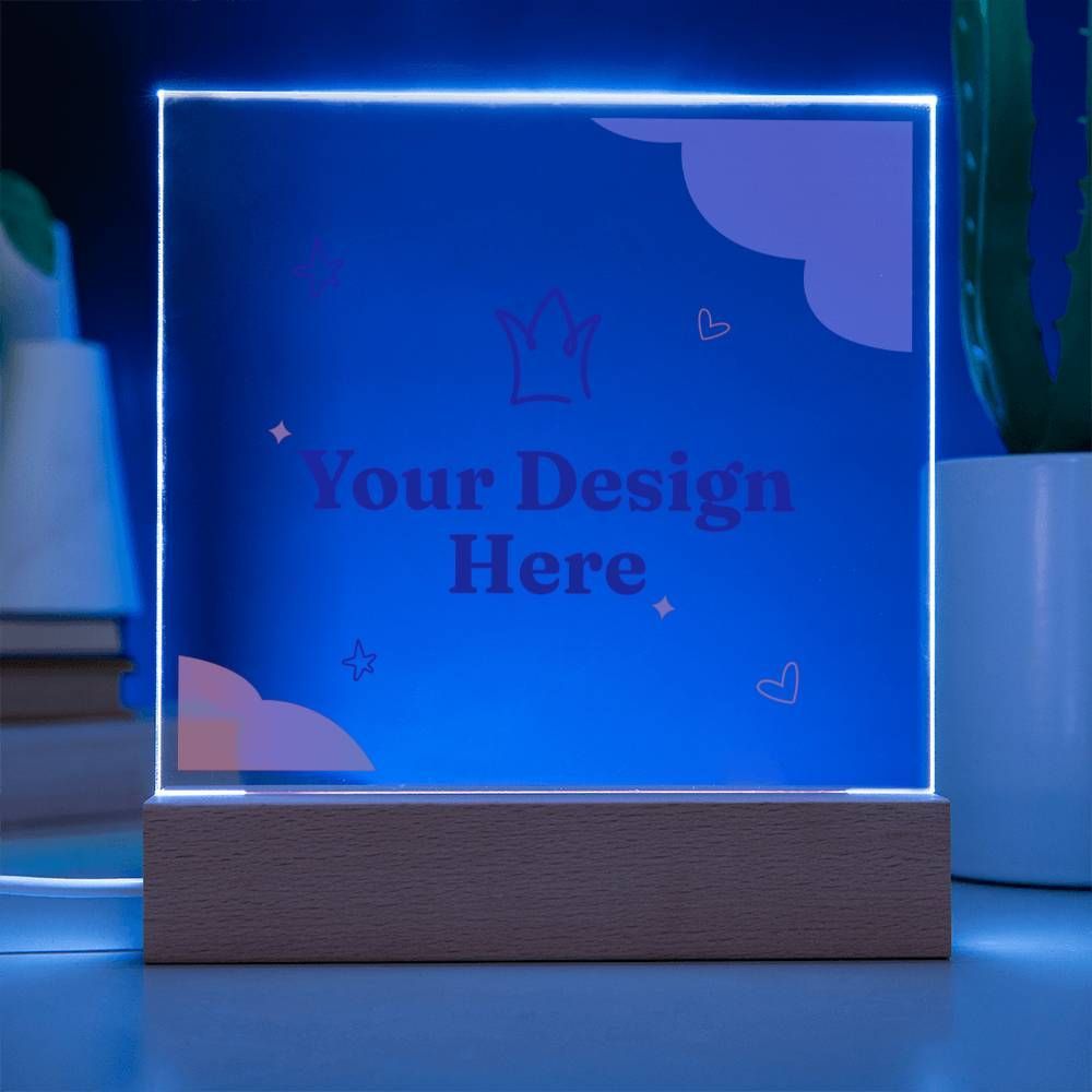 🖊️ Family Flower Garden Acrylic Keepsake With Wood Stand