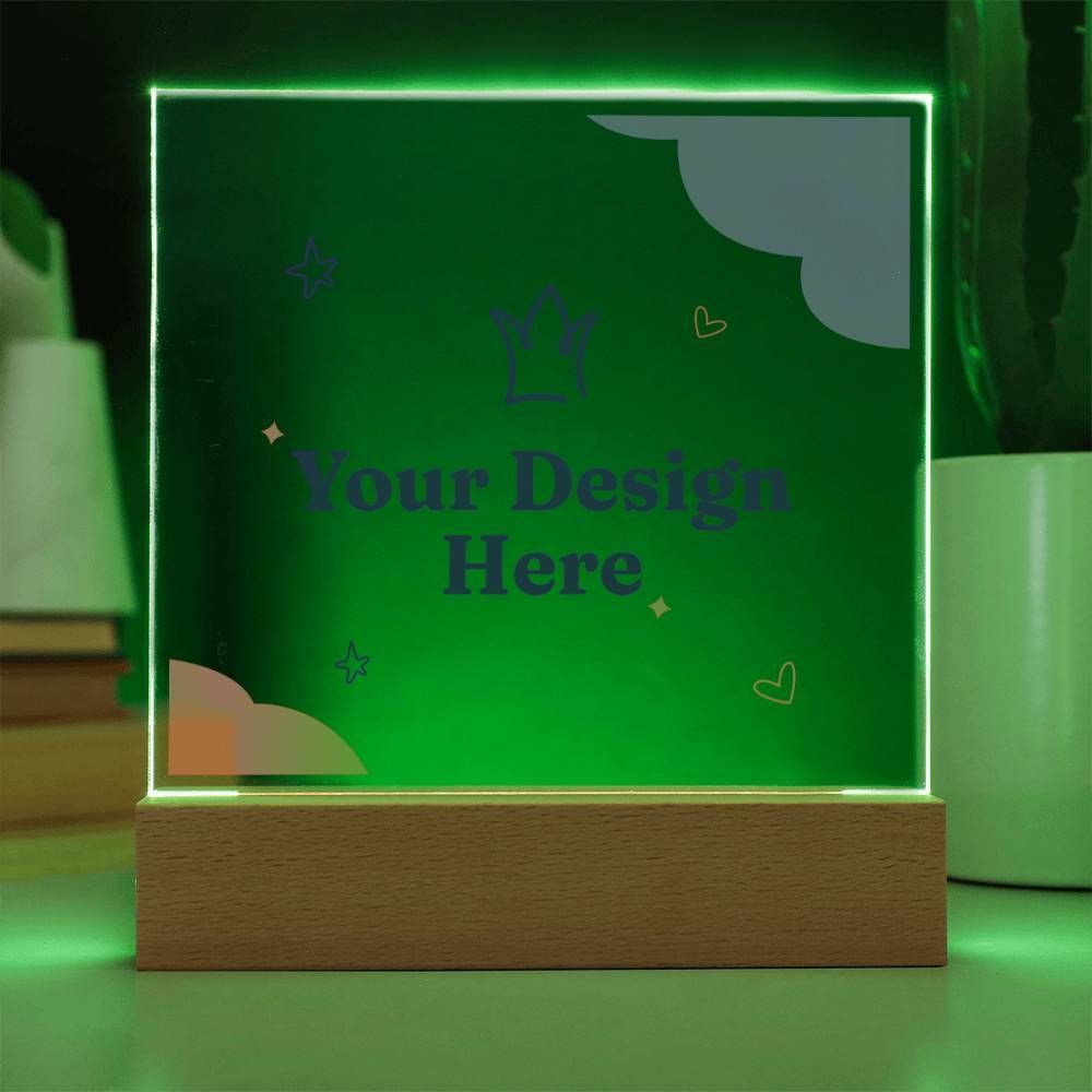 🖊️ Family Flower Garden Acrylic Keepsake With Wood Stand